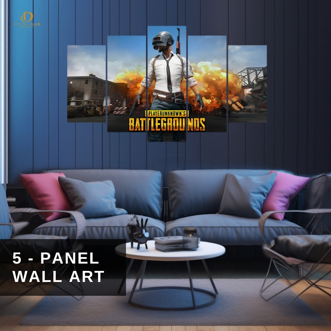 PUB G - Gaming - 5 Panel Wall Art