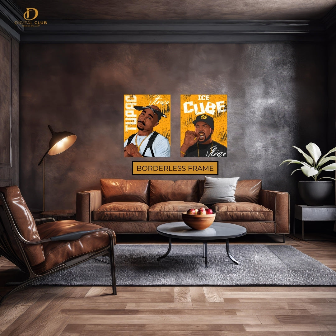 Tupac & Ice Cube - 2 Panel Wall Art