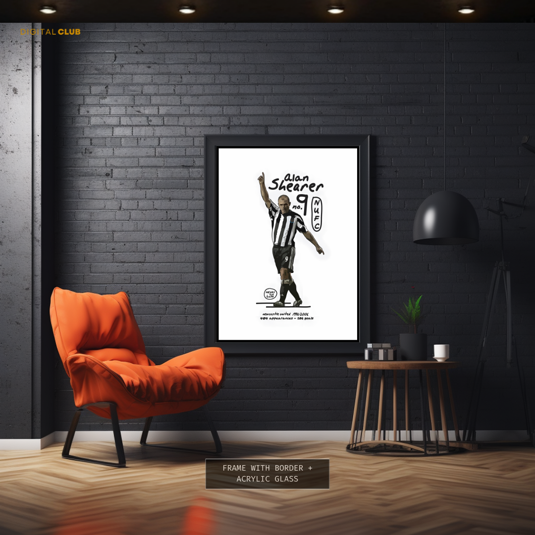 Alan Shearer - Football - Premium Wall Art