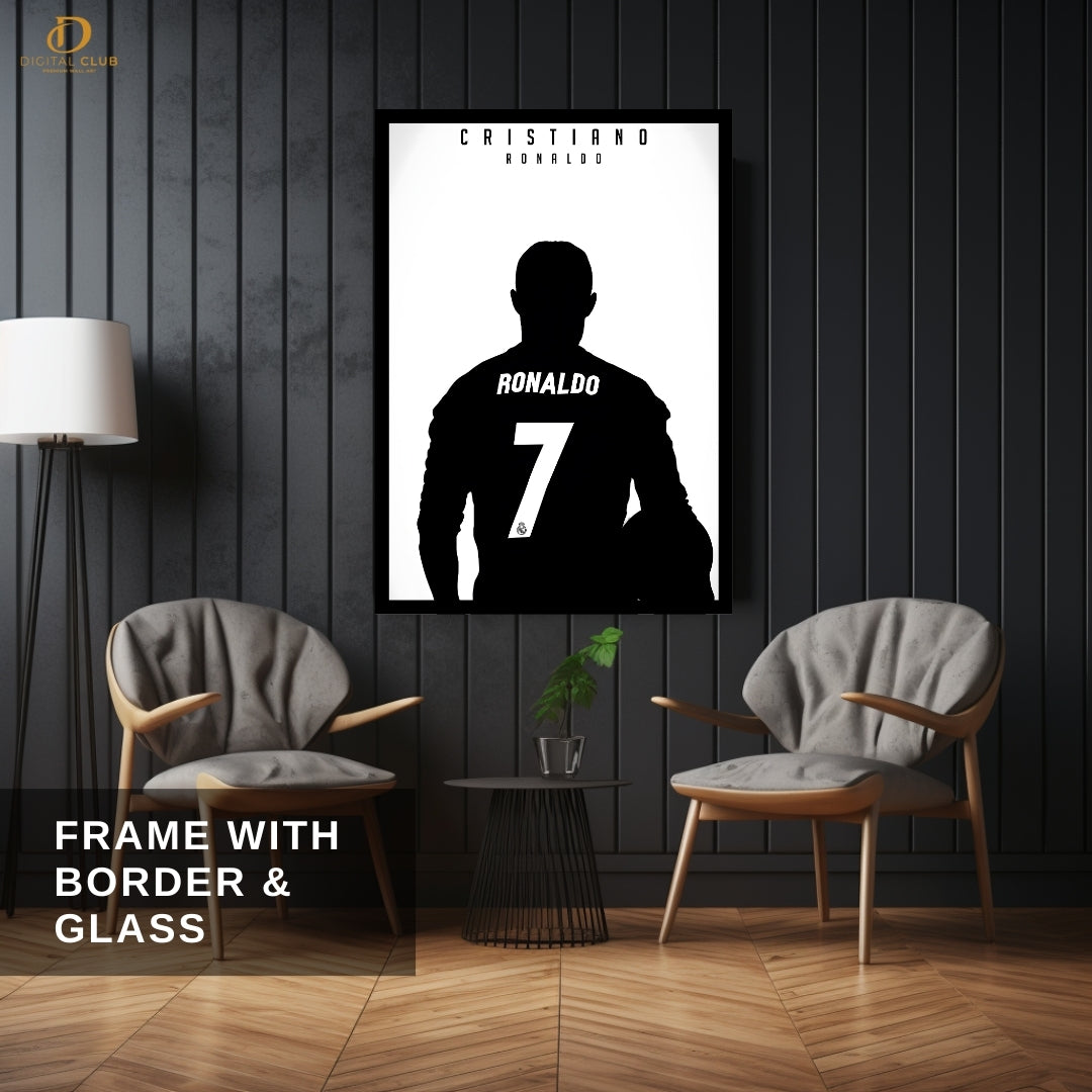 Cristiano Ronaldo No 7 - Football - Premium Wall Art