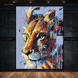 Lion Abstract Art Premium Wall Art