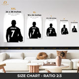 Cristiano Ronaldo No 7 - Football - Premium Wall Art