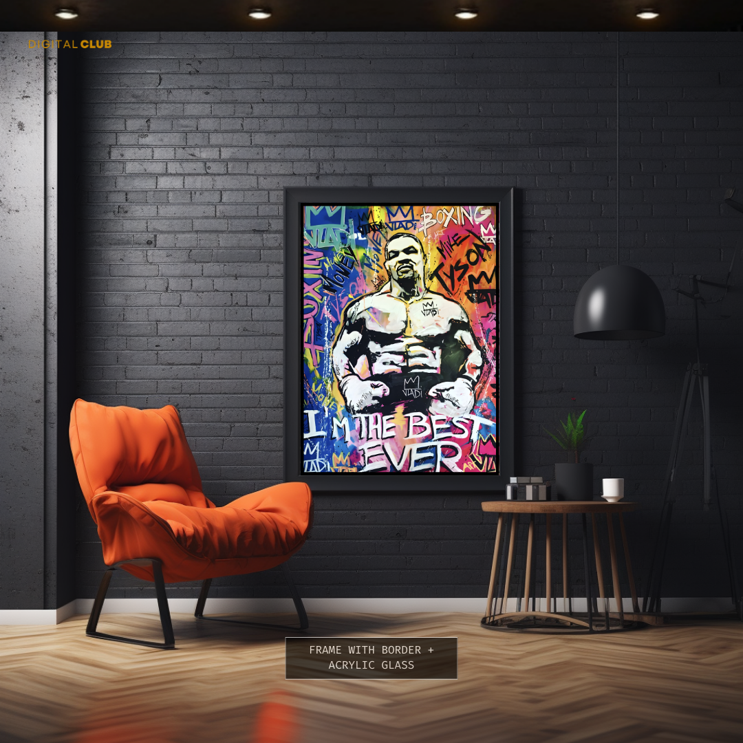 Mike Tyson HW Champ Boxing Premium Wall Art