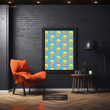 Tweety Pie - Seamless Pattern - Premium Wall Art