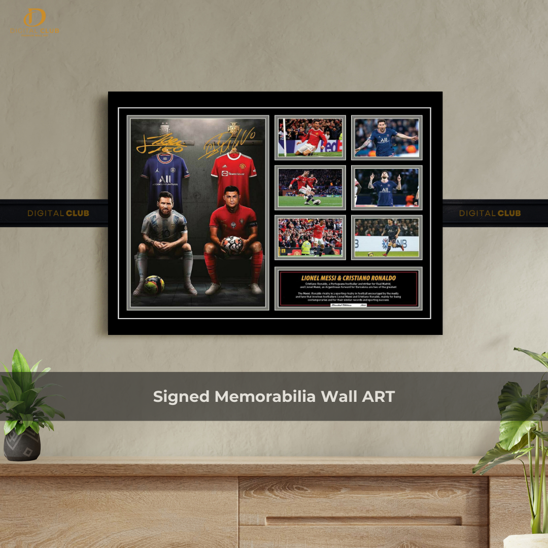 Messi x Ronaldo 2 - Signed Memorabilia - Wall Art