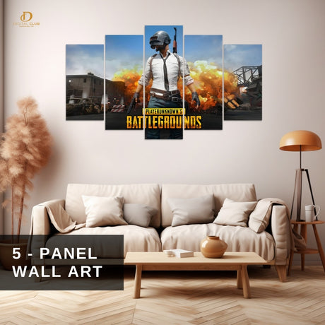 PUB G - Gaming - 5 Panel Wall Art