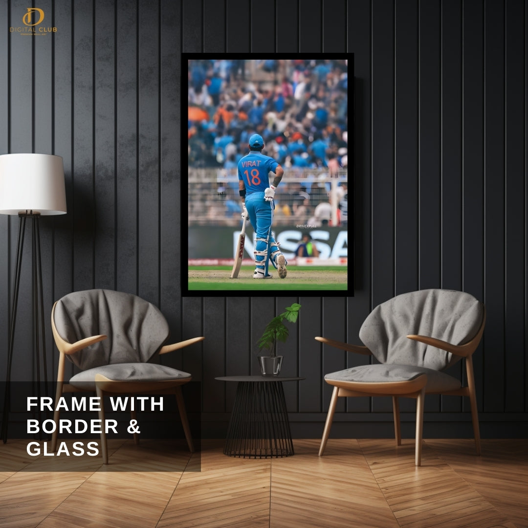 Virat Kohli 7 - Cricket - Premium Wall Art