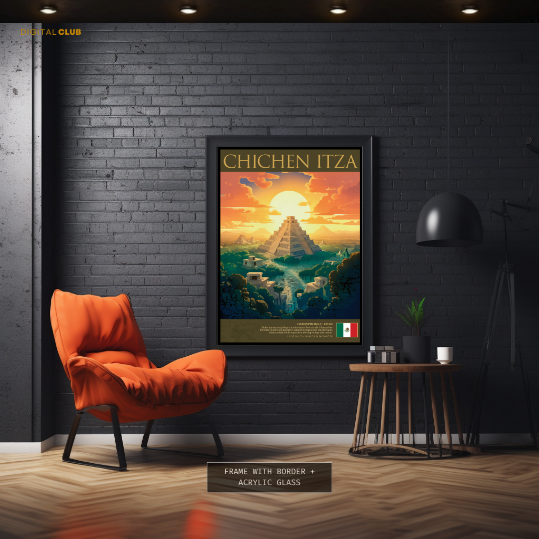 Chichen Itza Mexico Premium Wall Art