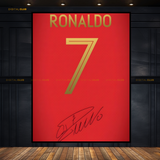 Ronaldo CR7 Signed - Premium Wall Art