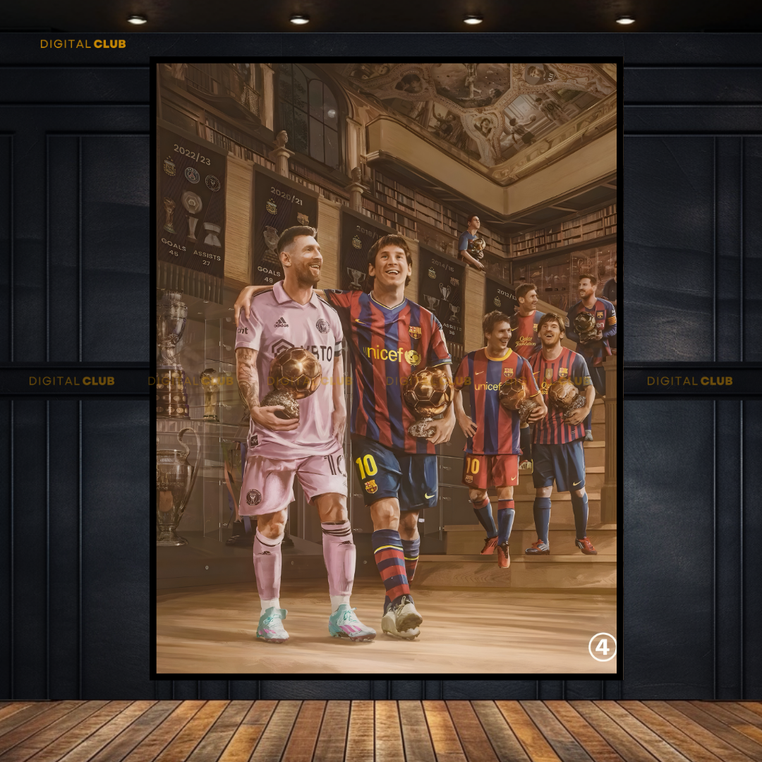 Lionel Messi - Football Artwork - Premium Wall Art