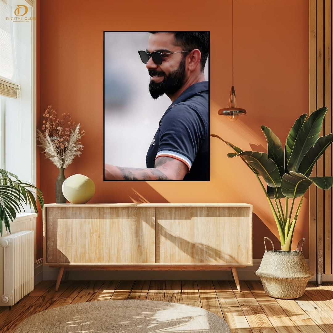 Virat Kohli 8 - Cricket - Premium Wall Art