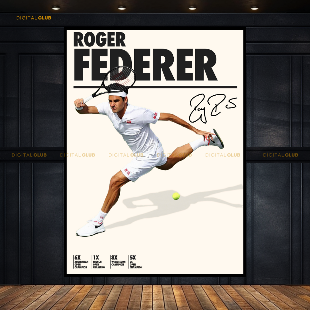 Roger Federer Artwork - Premium Wall Art