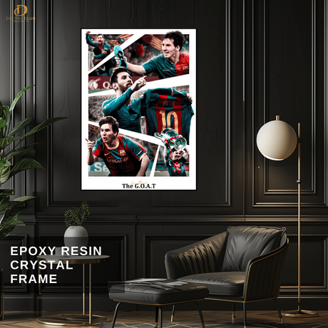 Lionel Messi GOAT - Football - Premium Wall Art