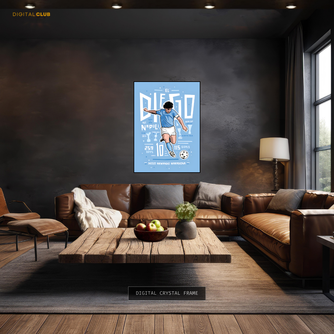 Maradona Football Legend Artwork Premium Wall Art