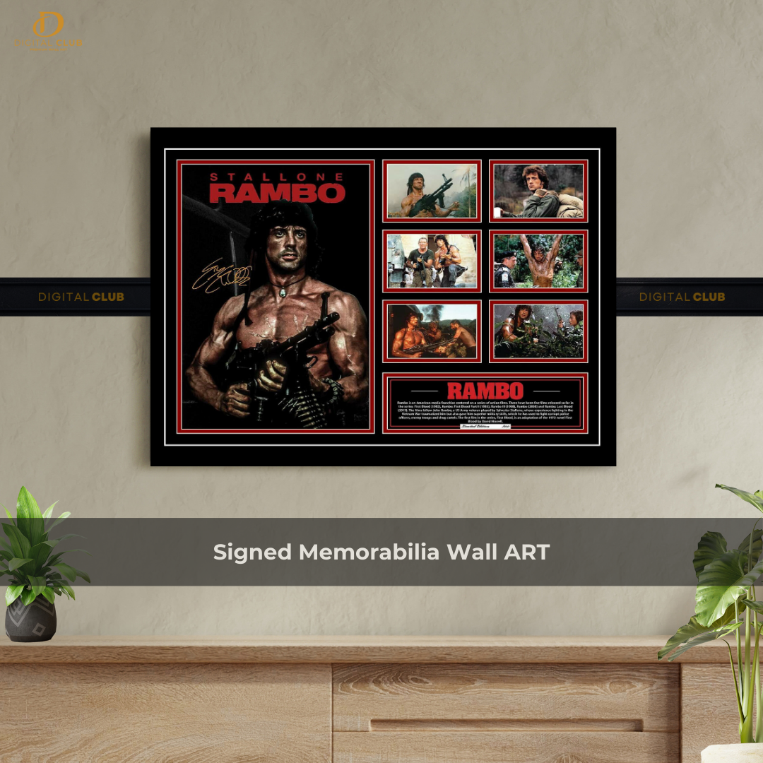 Rambo - Signed Memorabilia - Wall Art