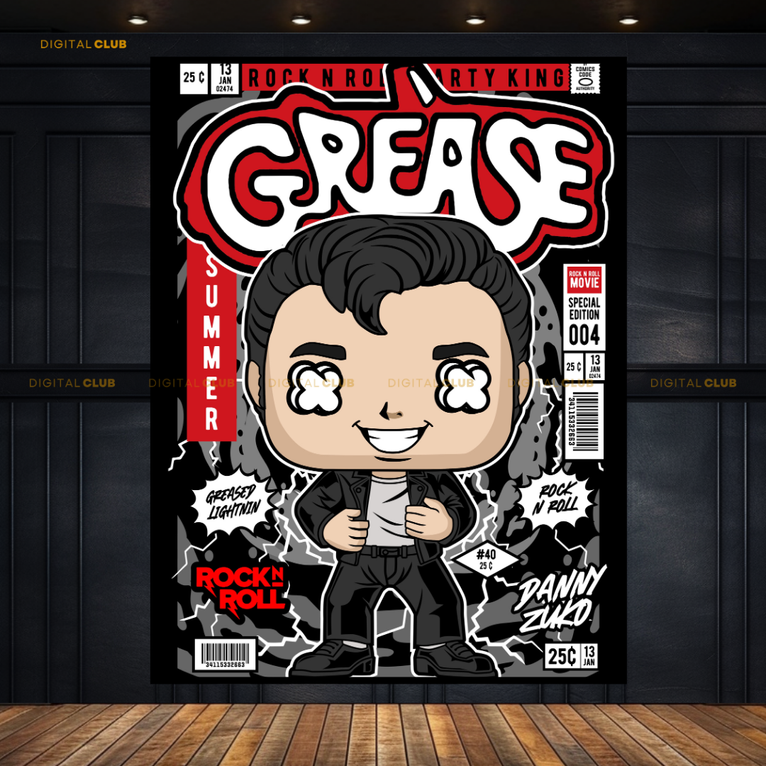 Grease Funko Pop Art Premium Wall Art