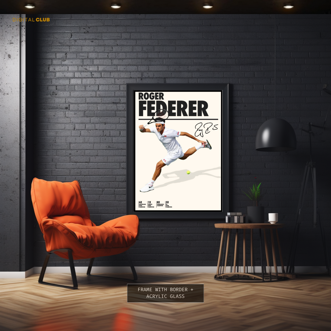 Roger Federer Artwork - Premium Wall Art