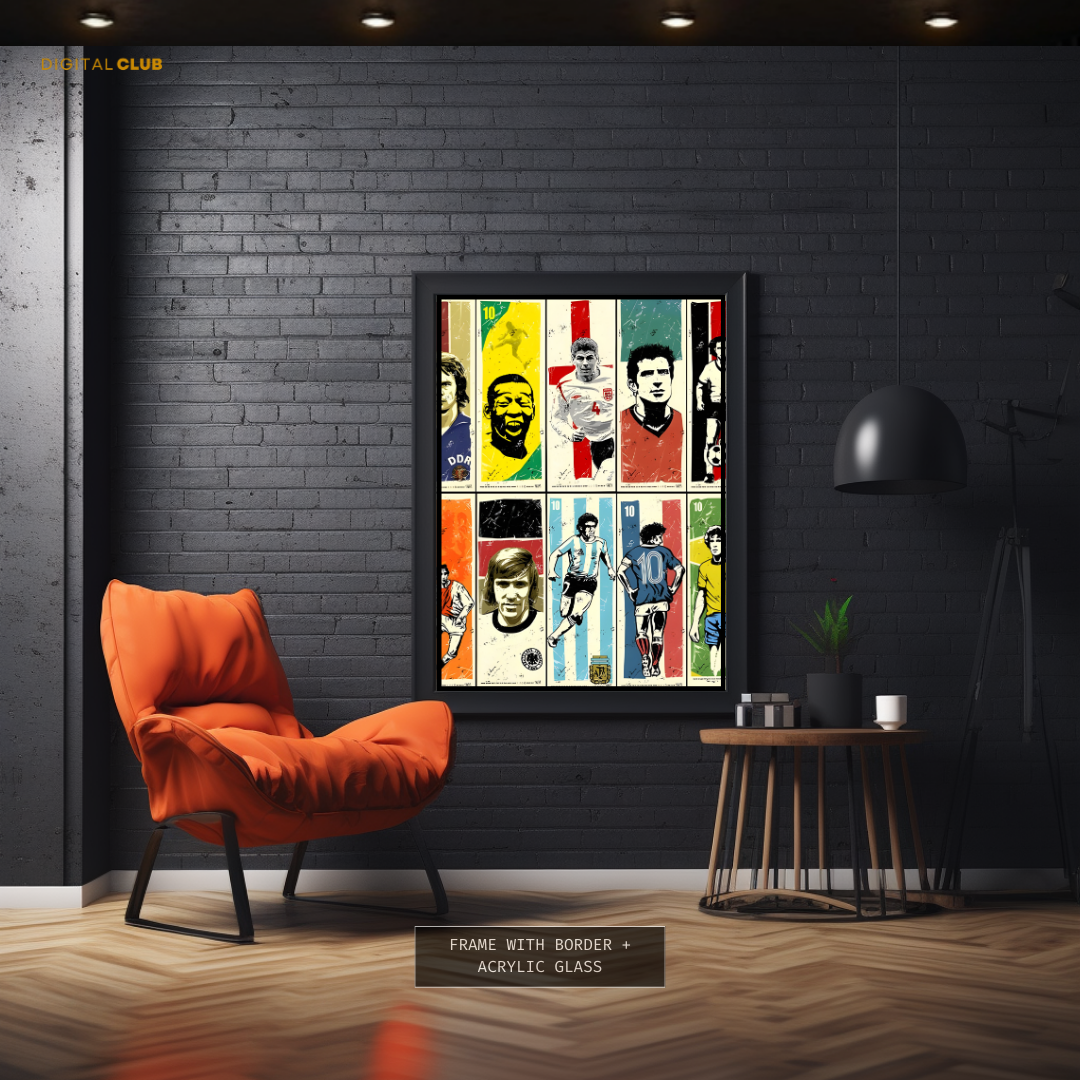 Football Legend Players Premium Wall Art