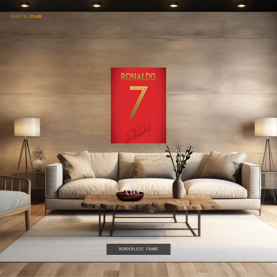 Ronaldo CR7 Signed - Premium Wall Art