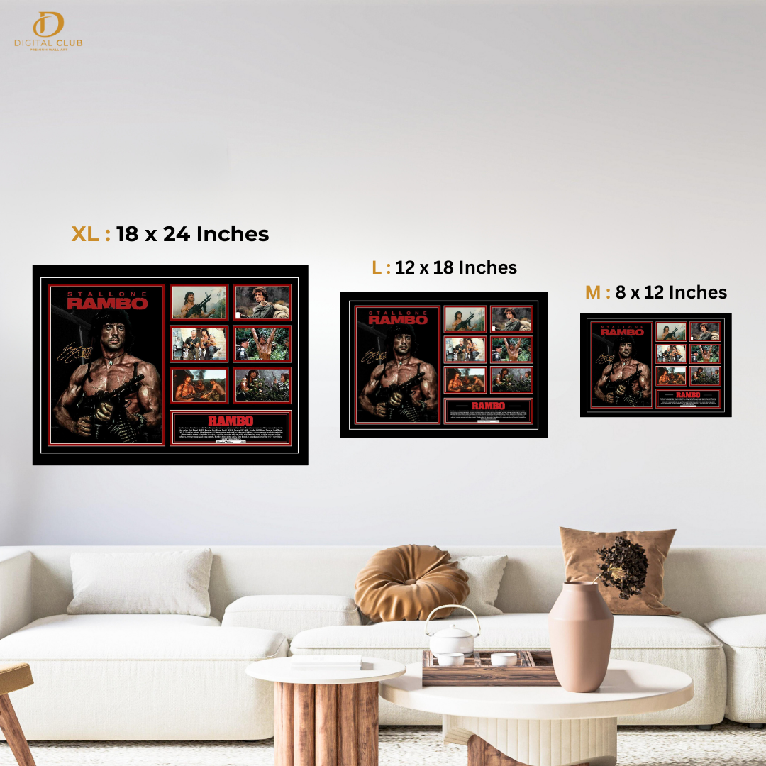 Rambo - Signed Memorabilia - Wall Art