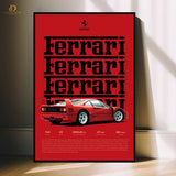 Ferrari F40 -Cars- Premium Wall Art - Art Digital Club