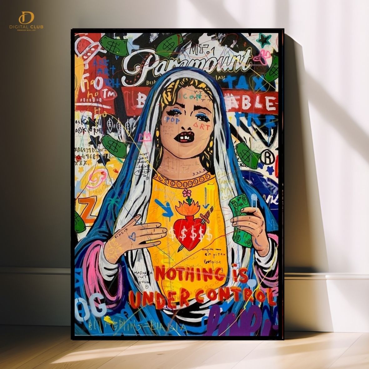 NOTHING IS UNDER CONTROL - POP ART - Premium Wall Art