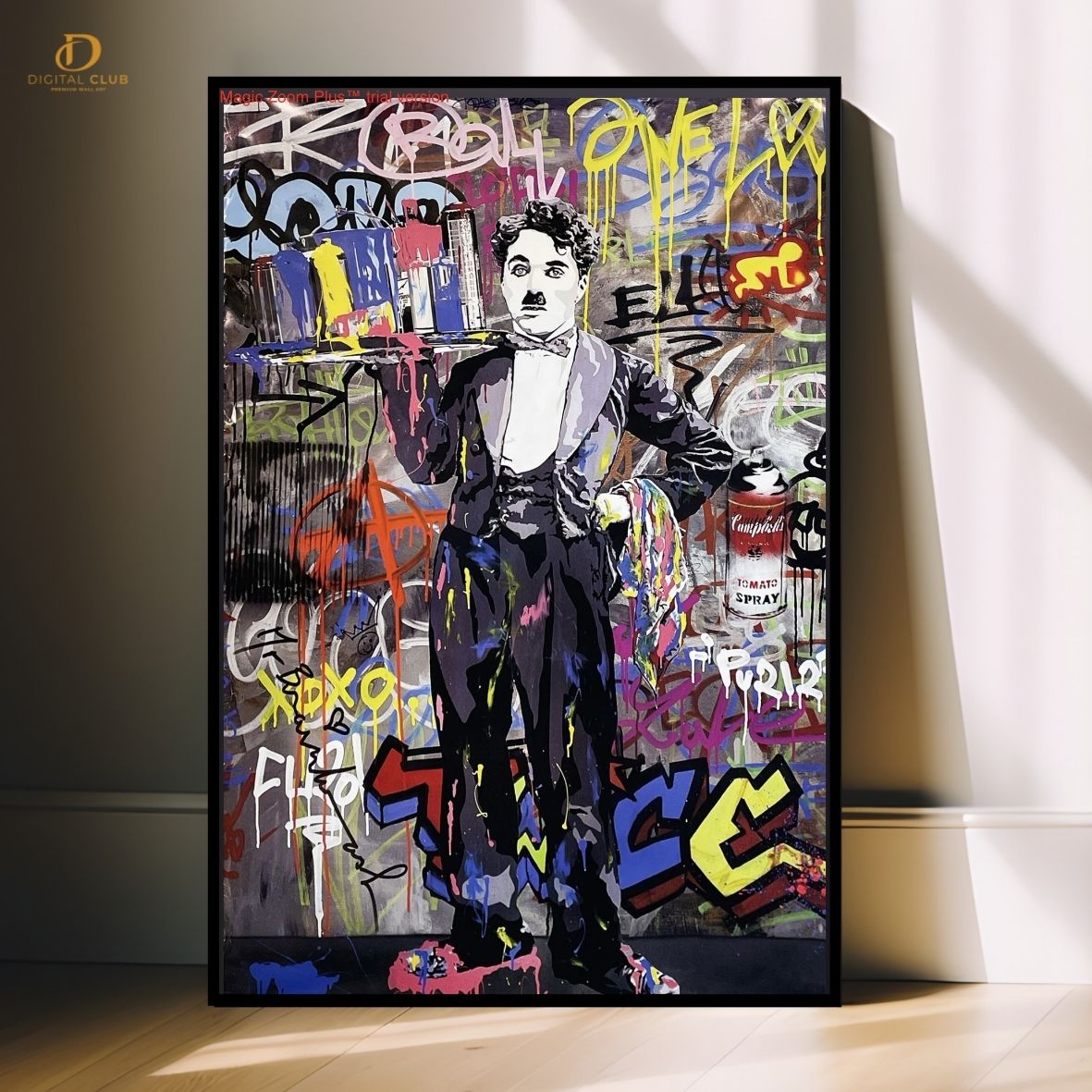 Charlie Chaplin 2 -Pop Art- Premium Wall Art - Art Digital Club