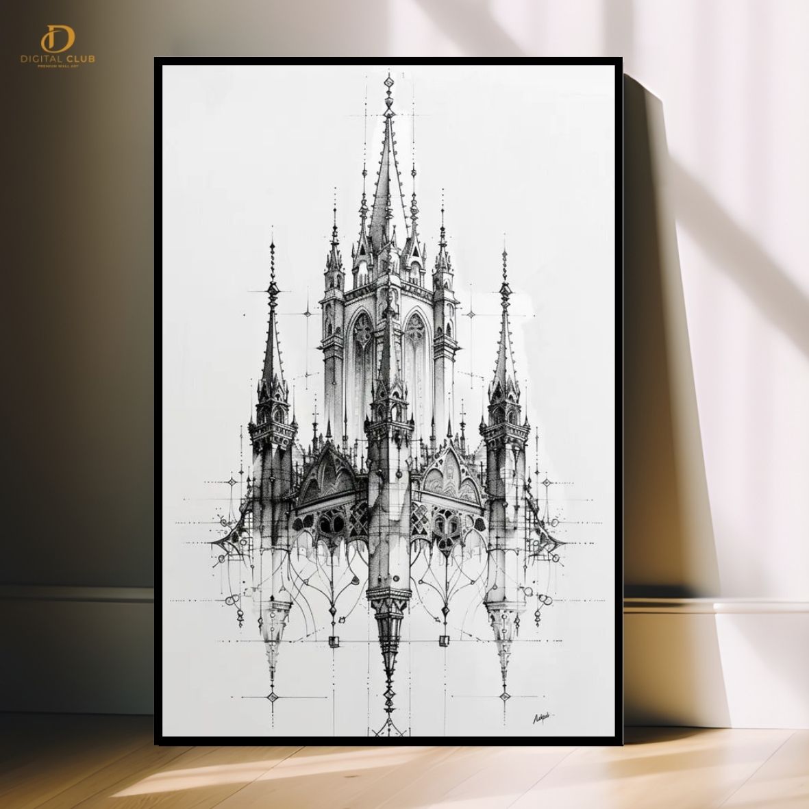 Castle Architecture - Vintage- Premium Wall Art