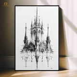 Castle Architecture - Vintage- Premium Wall Art