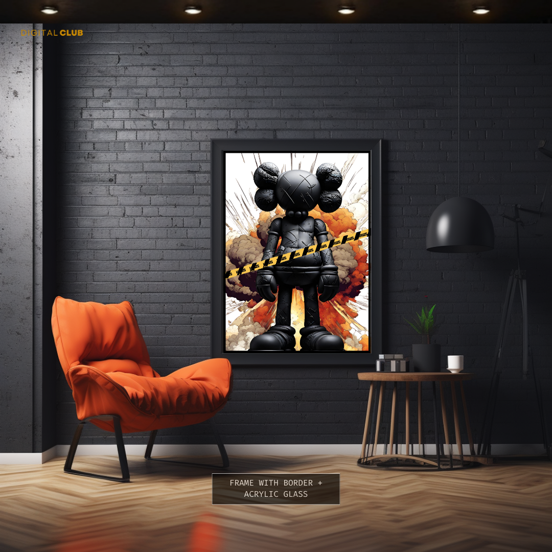 Kaws Figurine Explosion Premium Wall Art