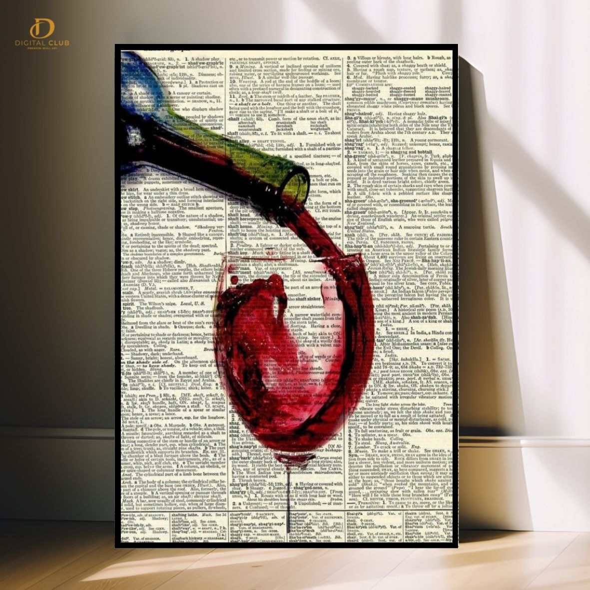 Red Vine Artwork  - Aesthetic- Premium Wall Art