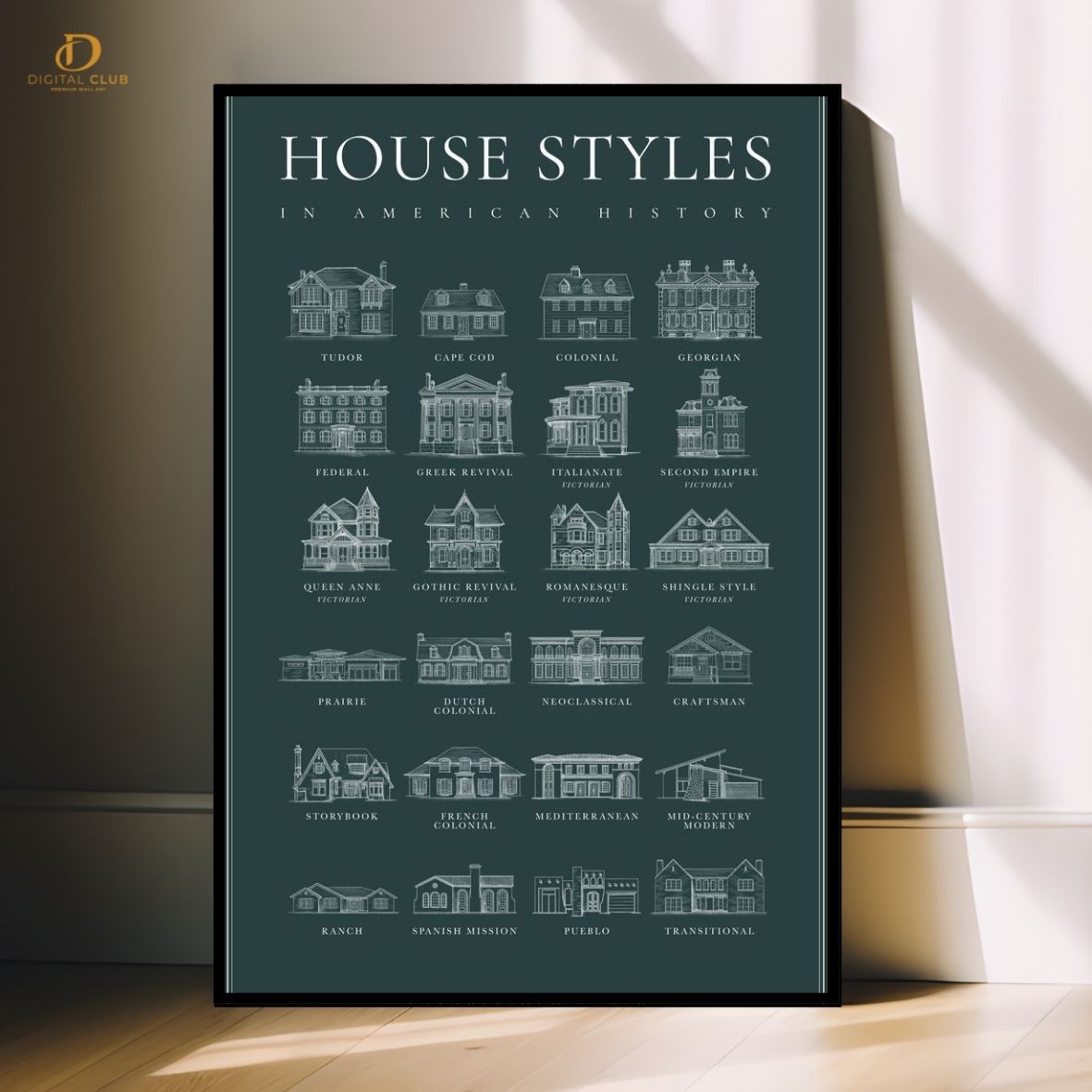 Houses Style - Trendy - Premium Wall Art