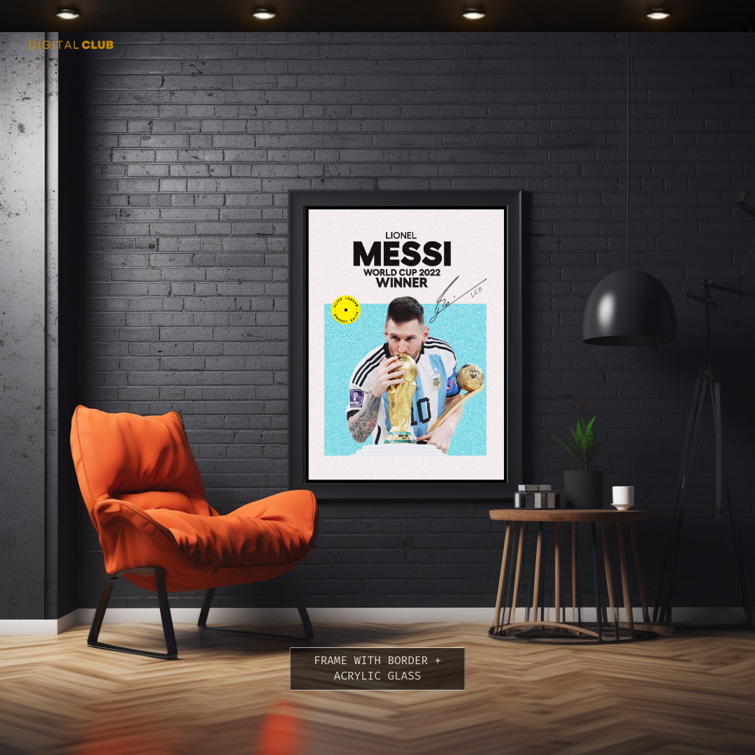 Lionel Messi - SIGNED MEMORABILIA - Premium Wall Art