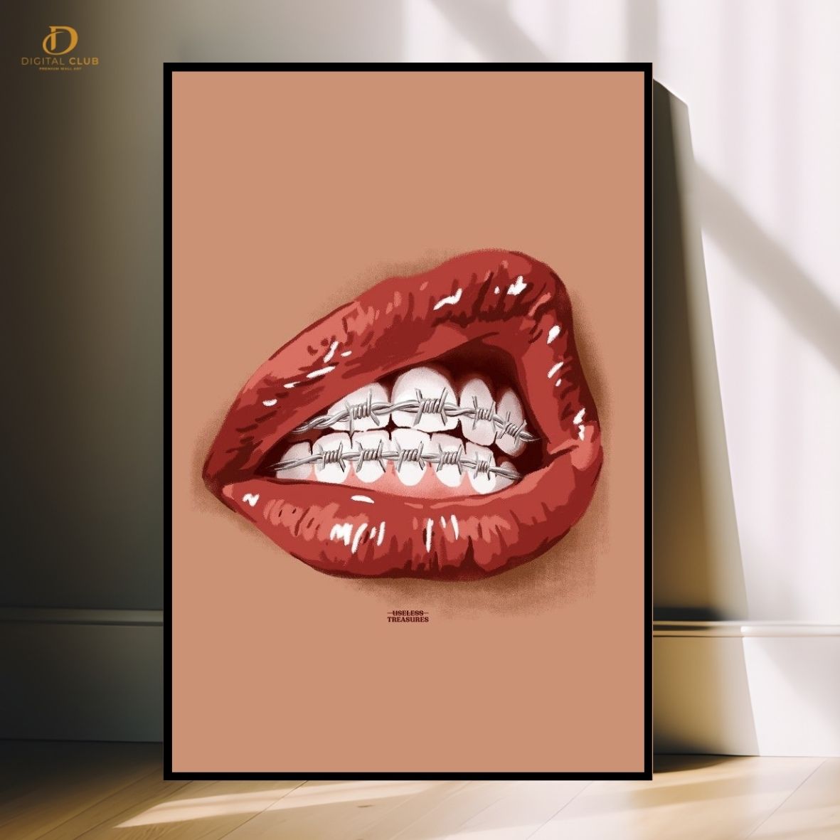 Lips Artwork  - Aesthetic- Premium Wall Art