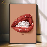 Lips Artwork  - Aesthetic- Premium Wall Art