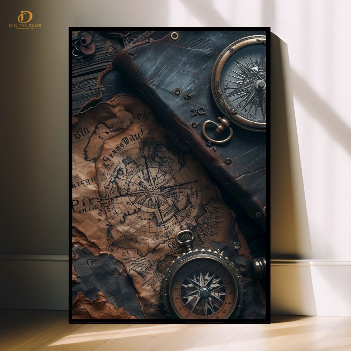 Map - Vintage- Premium Wall Art