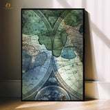 Map 2 - Vintage- Premium Wall Art