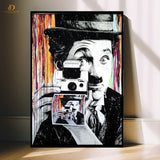 Charlie Chaplin -Pop Art- Premium Wall Art - Art Digital Club