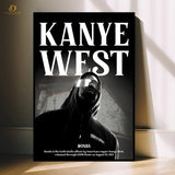 Kanye West Graphic- Music Artist- Premium Wall Art