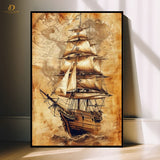 SUBMARRINE - VINATGE SHIP - Premium Wall Art