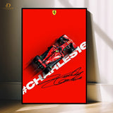 CHARLES SIGNED - F1 CAR - Premium Wall Art