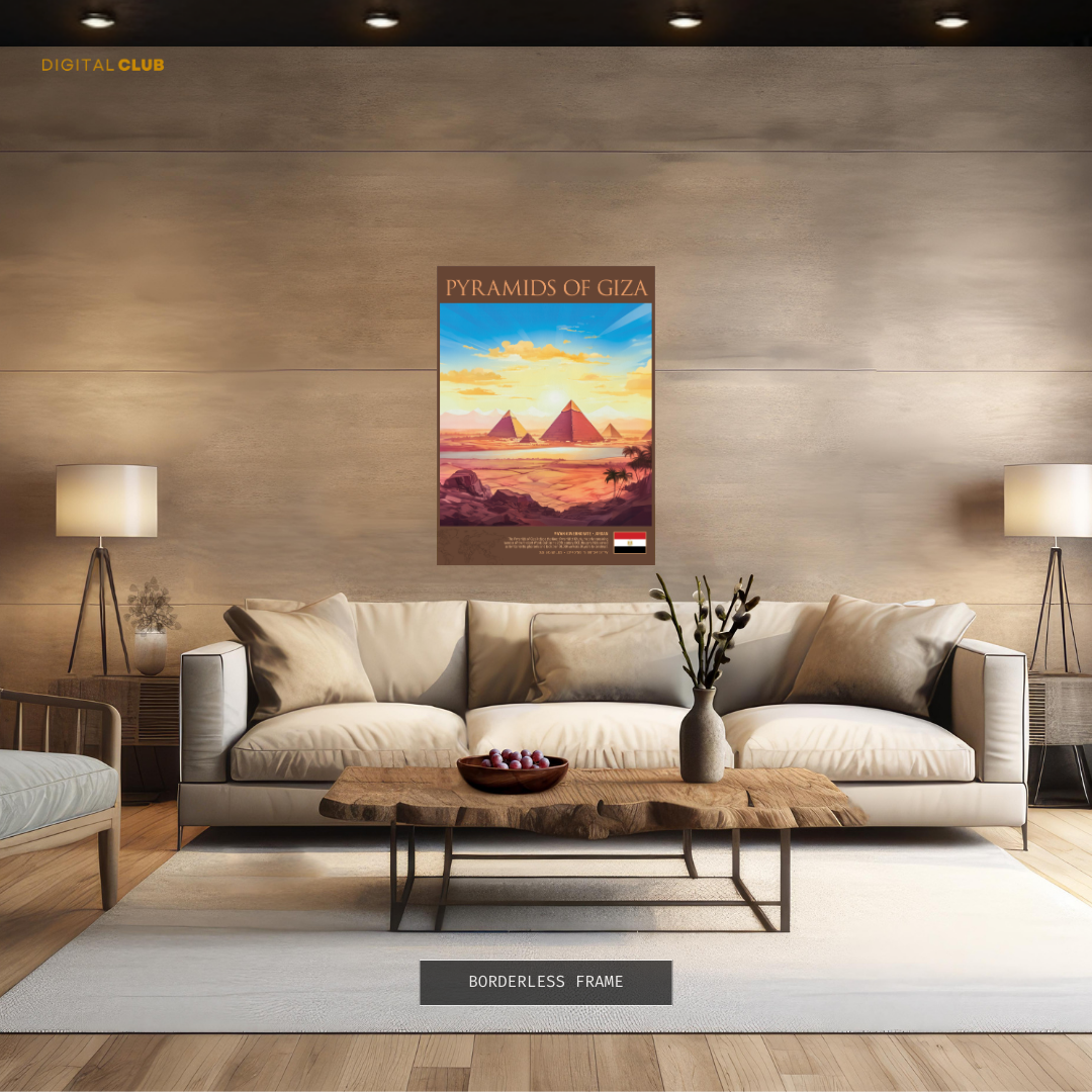 Pyramids of Giza Egypt Premium Wall Art