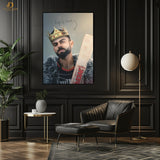 Virat Kohli 9 - Cricket - Premium Wall Art