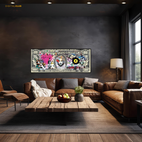 Dollar Bill Artwork 1 - Ultra-Wide Wall Art