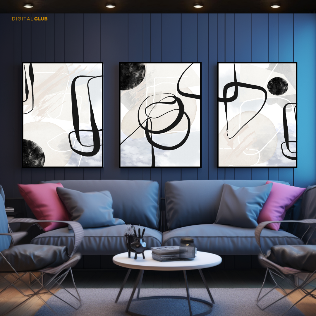 Abstract Art 8 - 3 Panel Wall Art