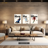 Football Legends Artwork - 3 Panel Wall Art