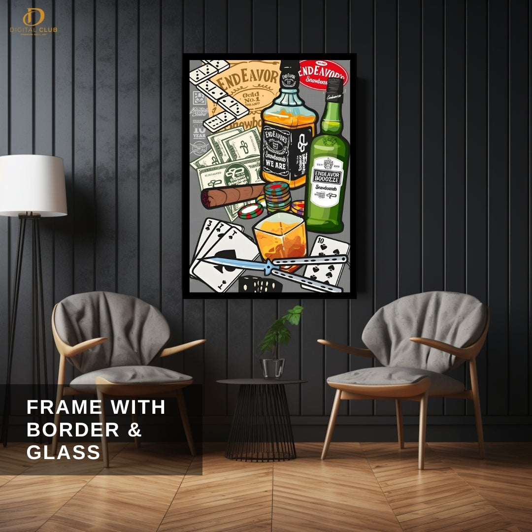 Jack Daniels - Casino - Premium Wall Art