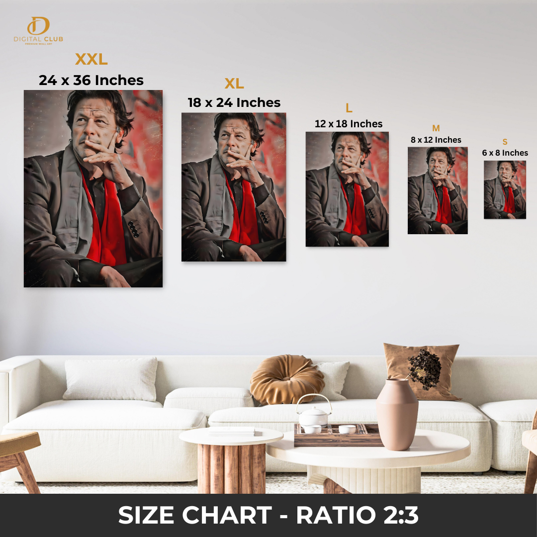 Imran Khan 8 - Pakistan - Premium Wall Art