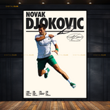 Novak Djokovic Signed Artwork - Premium Wall Art