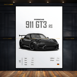 Porsche 911 GT3 RS- Artwork - Premium Wall Art